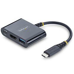 StarTech.com Adaptateur Multiport USB-C vers HDMI avec Charge PD 140W - Noir