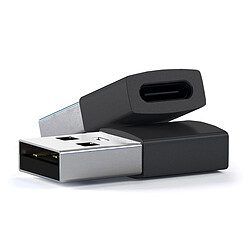 SATECHI Adaptateur USB 3.0 USB-A Mâle vers USB-C - Noir (pack de 2)