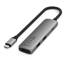 SATECHI Multiports USB-C Slim 4-en-1 4K - Gris