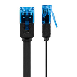 Goobay Câble RJ45 Plat Cat 6a U/UTP 1 m - Noir
