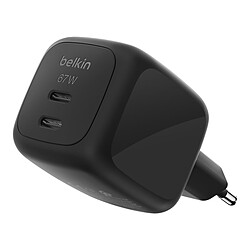 Belkin BoostCharge Pro Chargeur secteur GaN deux ports USB-C 67W - Noir