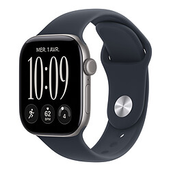 Apple Watch Series 12 GPS 42 mm Aluminium Gris sidéral Bracelet Sport Bleu marine M/L