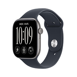 Apple Watch Series 12 GPS + Cellular 46 mm Aluminium Gris sidéral Bracelet Sport Bleu marine M/L