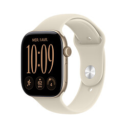 Apple Watch Series 12 GPS 46 mm Aluminium Or clair Bracelet Sport Sable S/M