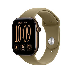 Apple Watch Series 12 GPS 46 mm Aluminium Bronze sombre Bracelet Sport Olive S/M
