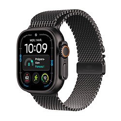 Apple Watch Ultra 4 GPS + Cellular 49 mm Titane noir Bracelet Milanais Titane noir S