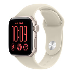 Apple Watch SE 3 GPS 40 mm AluminiumLumière Stellaire Bracelet Sport Sable M/L