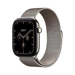 Apple Watch Series 12 GPS + Cellular 46 mm Titane Naturel Bracelet Milanais Naturel S/M