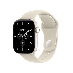 Apple Watch Series 12 GPS + Cellular 42 mm Céramique Blanc nacré Bracelet Sport Sable S/M