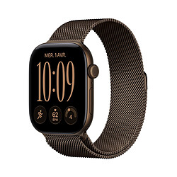 Apple Watch Series 12 GPS + Cellular 46 mm Aluminium Bronze sombre Bracelet Milanais Bronze sombre S/M