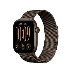 Apple Watch Series 12 GPS + Cellular 42 mm Aluminium Bronze sombre Bracelet Milanais Bronze sombre