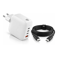 INOVU Chargeur Secteur USB-C 165W GaN et câble USB-C noir - 2 m