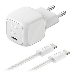 Belkin BoostCharge Chargeur Secteur USB-C Compact 30W - Blanc