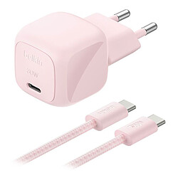 Belkin BoostCharge Chargeur Secteur USB-C Compact 30W - Rose