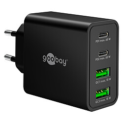 Goobay Chargeur rapide multiport USB-C/USB-A 65 W - Noir