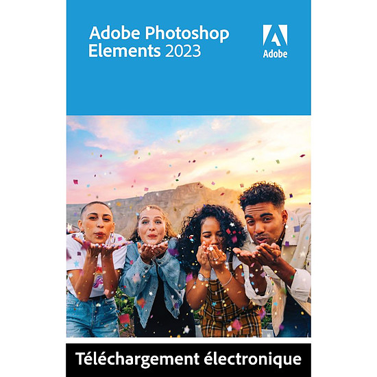 Logiciel image et son Adobe Photoshop Elements 2023 - Licence perpétuelle - 2 PC - A télécharger