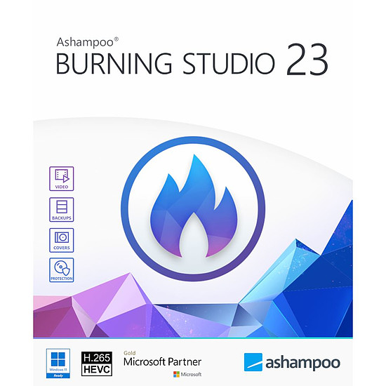 Logiciel utilitaire Ashampoo Burning Studio 23 - Licence perpétuelle - 1 poste - A télécharger