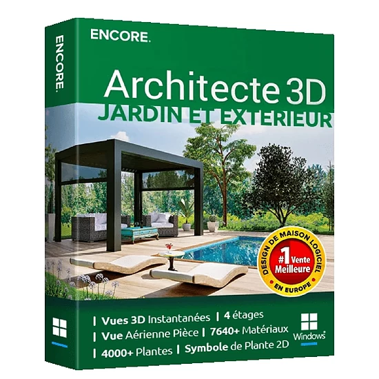 Logiciel éducatif et culturel Architecte 3D Jardin et Extérieur 22 - Licence perpétuelle - 1 PC  - A télécharger