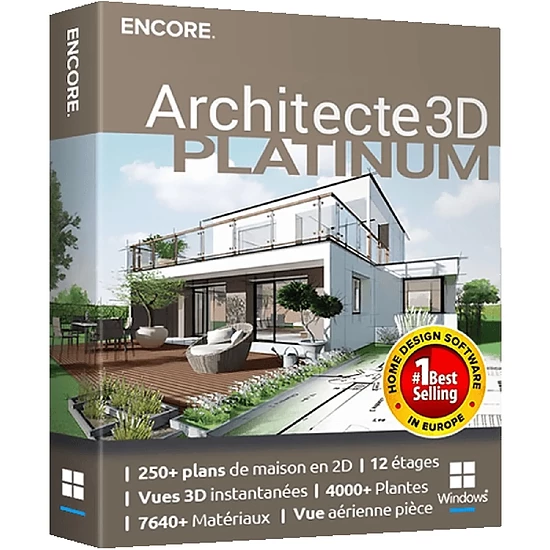 Logiciel éducatif et culturel Architecte 3D Platinum 22 - Licence perpétuelle - 1 PC - A télécharger