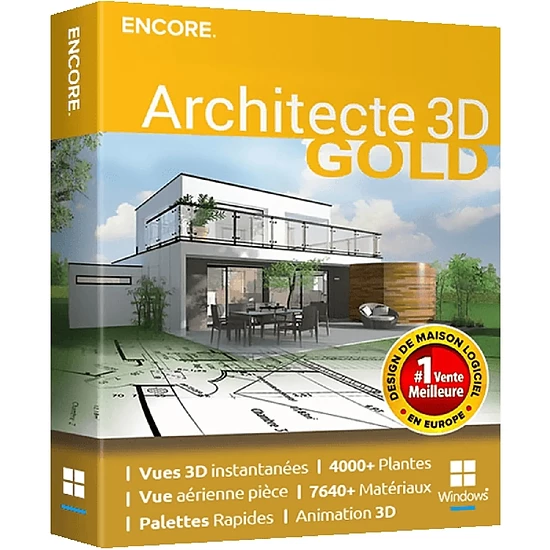 Logiciel éducatif et culturel Architecte 3D Gold 22 - Licence perpétuelle - 1 PC - A télécharger