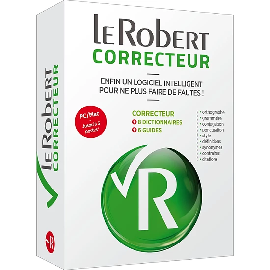 Logiciel bureautique Le Robert Correcteur 2023 - Licence perpétuelle - 3 postes - A télécharger