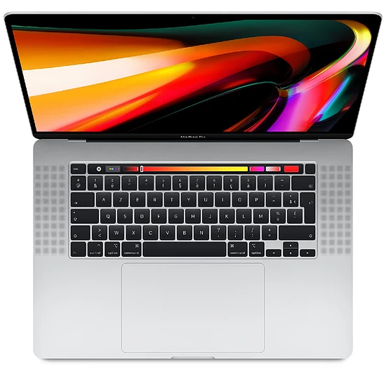 MacBook reconditionné Apple MacBook Pro Touch Bar 16 " - 2,4 Ghz - 64 Go - 512 Go SSD - Argent - Intel UHD Graphics 630 and AMD Radeon Pro 5300M (2019) · Reconditionné - Autre vue