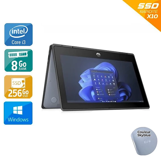 PC portable reconditionné HP Pro x360 Fortis G10 11,6" Tactile - i3 Gen 12 8Go RAM 256Go SSD Windows 11 · Reconditionné - Autre vue