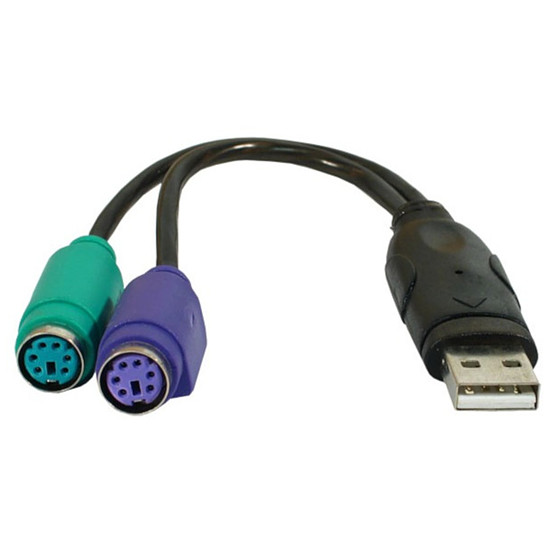 Câble USB Adaptateur convertisseur USB pour clavier et souris PS/2
