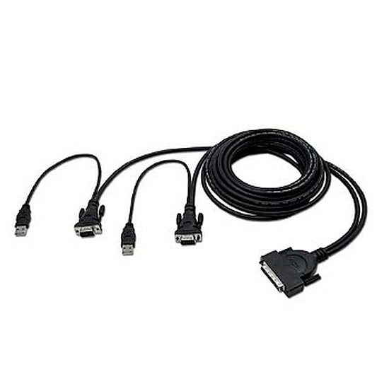 KVM Belkin Câble KVM OmniView double accès USB / VGA - 1,8m