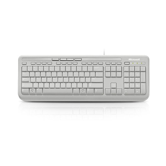 Clavier PC Microsoft Wired Keyboard 600 USB - Blanc