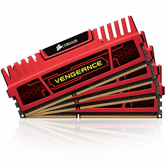 Mémoire Corsair VENGEANCE RED 4 x 4 Go DDR3 PC17000 CAS 9