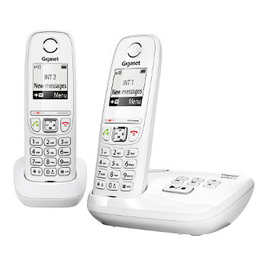 Téléphone fixe sans fil Gigaset AS405A Duo (blanc)