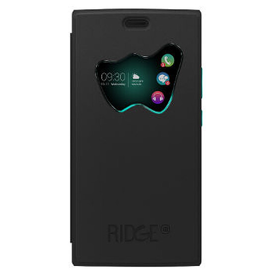 Coque et housse Wiko Folio back cover vision (noir) - Wiko Ridge 4G