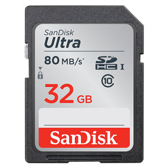 Carte mémoire Sandisk Ultra SDHC 32Go (80Mo/s)