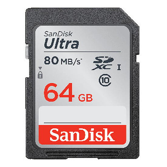 Carte mémoire Sandisk Ultra SDXC 64Go (80Mo/s)