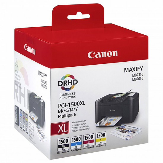 Cartouche d'encre Canon Multipack PGI-1500XL BK/C/M/Y