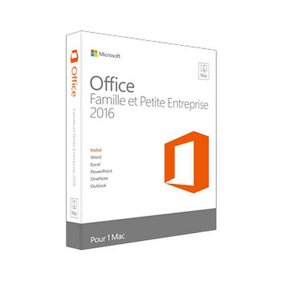 Logiciel bureautique Microsoft Office Famille et Petite Entreprise 2016 pour Mac