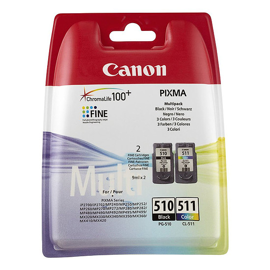 Cartouche d'encre Canon MultiPack PG-510 + CL-511 standard