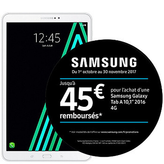 Tablette Samsung Galaxy Tab A 2016 10.1" 16Go 4G - Blanc