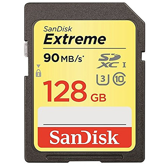 Carte mémoire Sandisk Extreme SDXC 128 Go (90Mo/s)