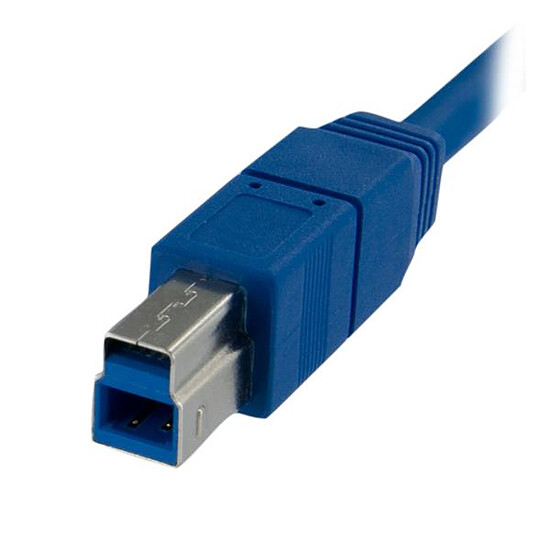Câble USB StarTech.com Cable SuperSpeed USB 3.0 A vers B 1m - M/M - Bleu - Autre vue