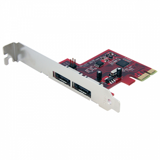 Carte contrôleur StarTech.com PCI-Express 1x vers 2 ports eSATA (6 Gb/s) 