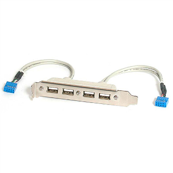Câble USB StarTech.com Equerre USB 2.0 (4 ports) - Adaptateur Slot USB FH