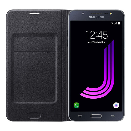 Coque et housse Samsung Flip Wallet Cover (noir) - Galaxy J7 2016 - Autre vue