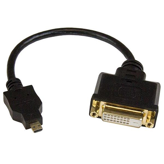 Adaptateur DVI StarTech.com Câble Adaptateur Micro HDMI vers DVI-D M/F - 20cm - Autre vue