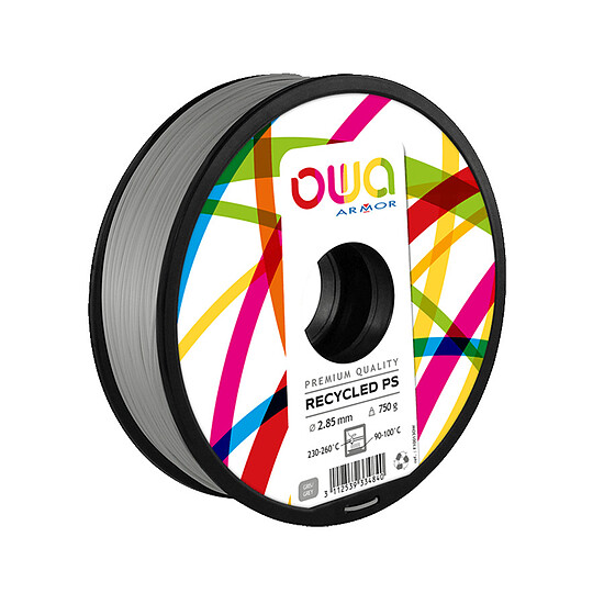 Filament 3D Owa Filament PS recyclé - Gris 2.85 mm  - Autre vue