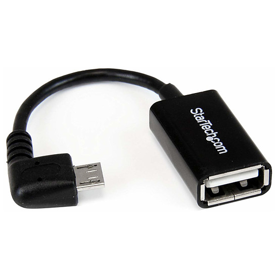 Câble USB StarTech.com Adaptateur Micro USB coude droit vers USB Host OTG