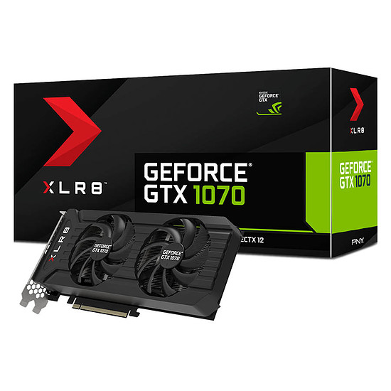 Carte graphique PNY GeForce GTX 1070 XLR8 OC Gaming Dual Fan - 8 Go