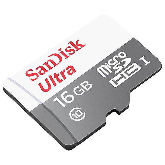 Carte mémoire Sandisk Ultra micro SDHC 16Go (80Mo/s)