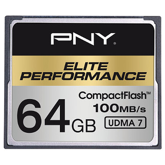 Carte mémoire PNY CompactFlash 64Go Elite Performance 100 Mo/s